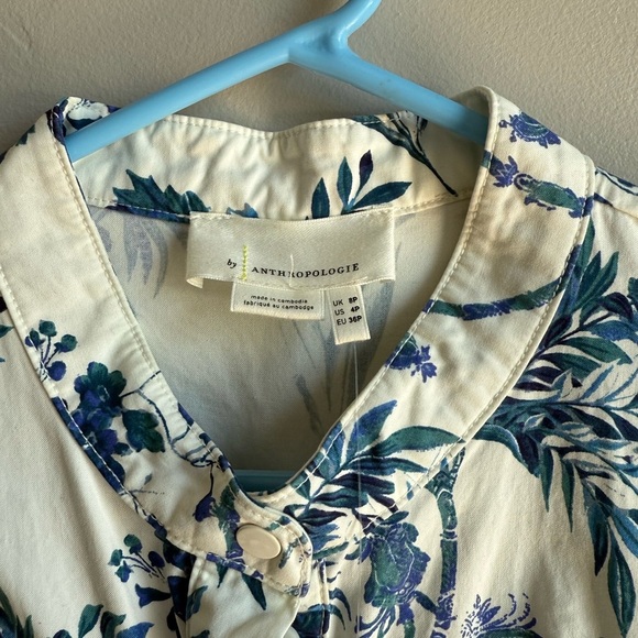 Anthropologie Lucienne Floral Belted Jumpsuit Cottagecore Coastal Euro Summer - Picture 3 of 7